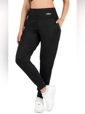 Nirlon Black High-Waist Lounge Joggers